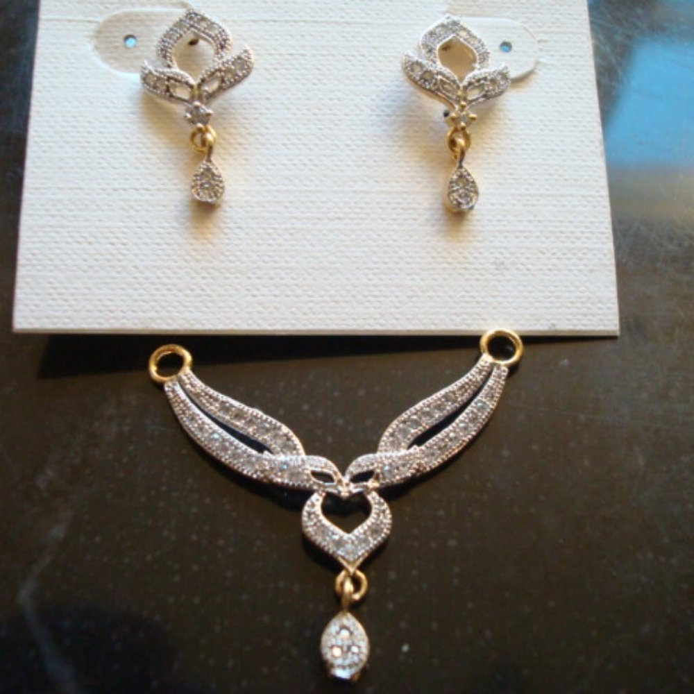 NIP CLEAR AUSTRIAN CRYSTALS PENDANT SET